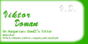 viktor doman business card